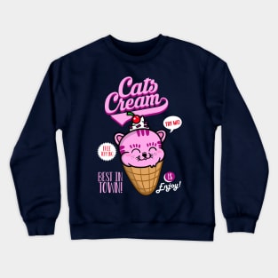 Cats Cream Pink Crewneck Sweatshirt